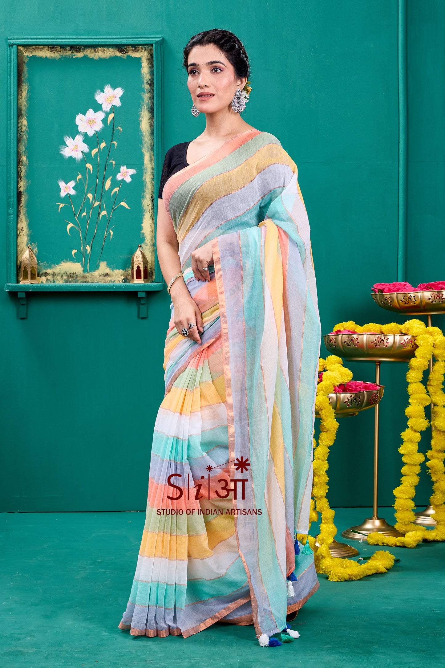 PASTEL SYMPHONY - MUL COTTON SAREE
