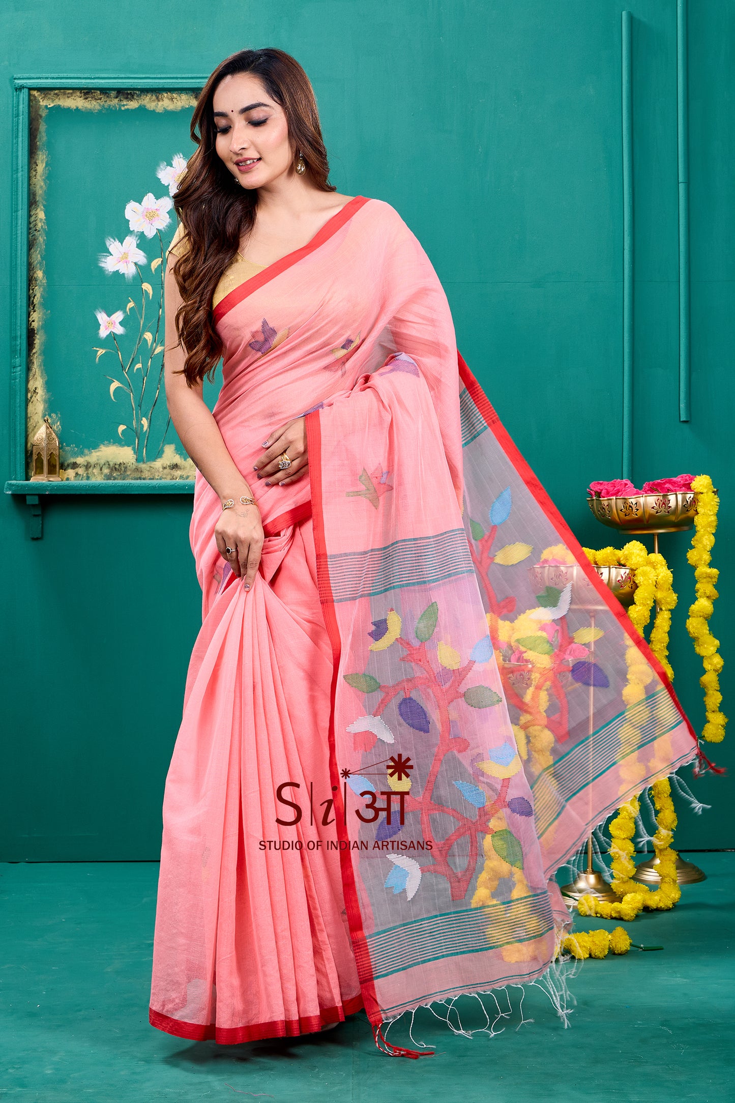 GULABI BAGAAN - MUSLIN SILK SAREE