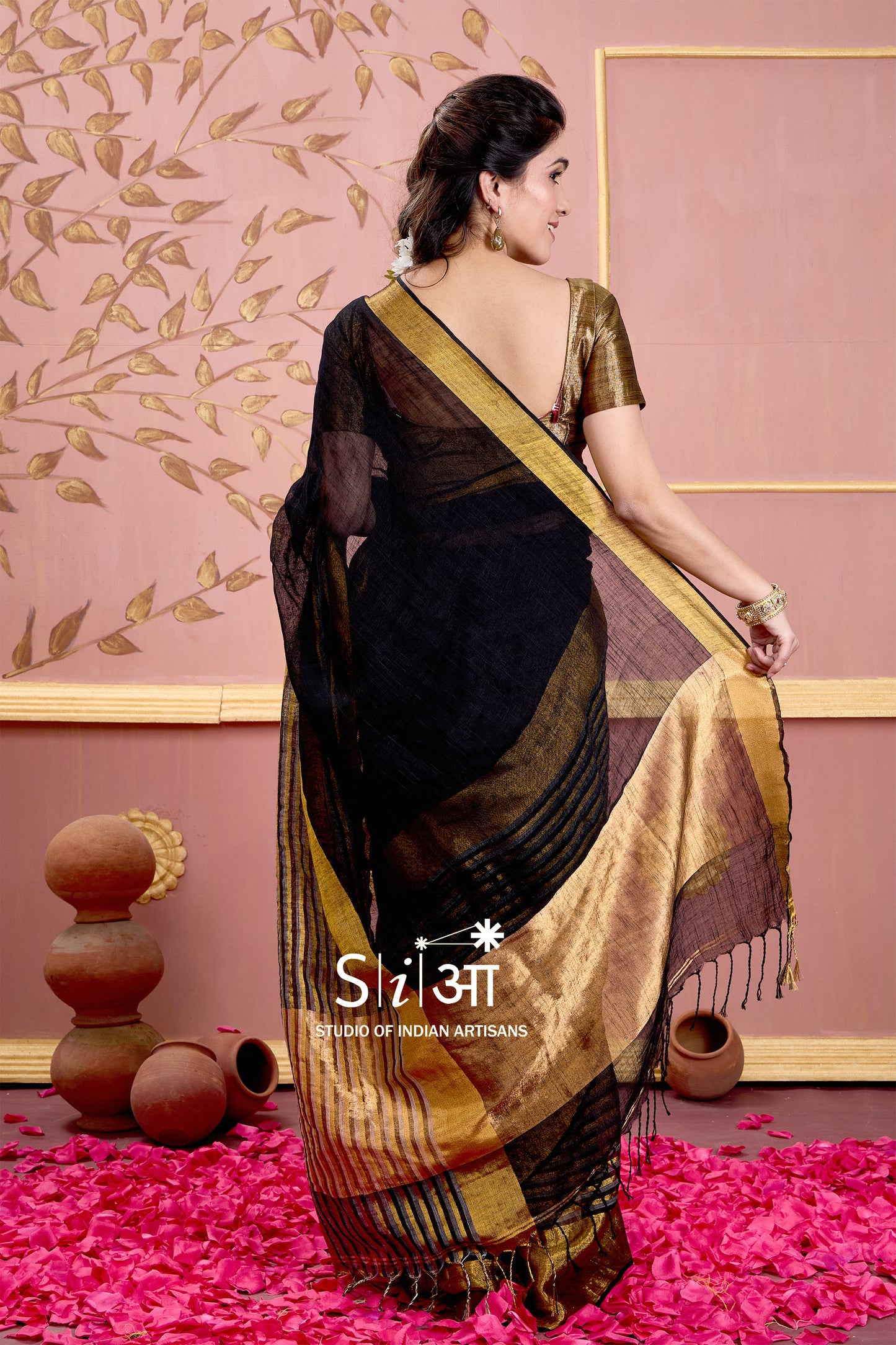 SHAHI RAAT - LINEN SAREE