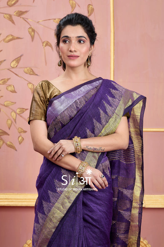 JAMUN CHARM - LINEN SAREE