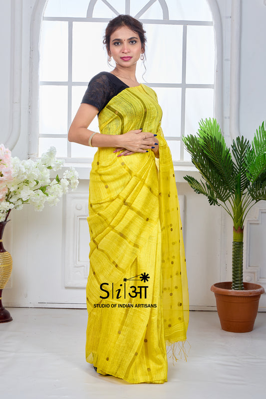 SUNEHRI SUNFLOWER - MATKA SILK SAREE