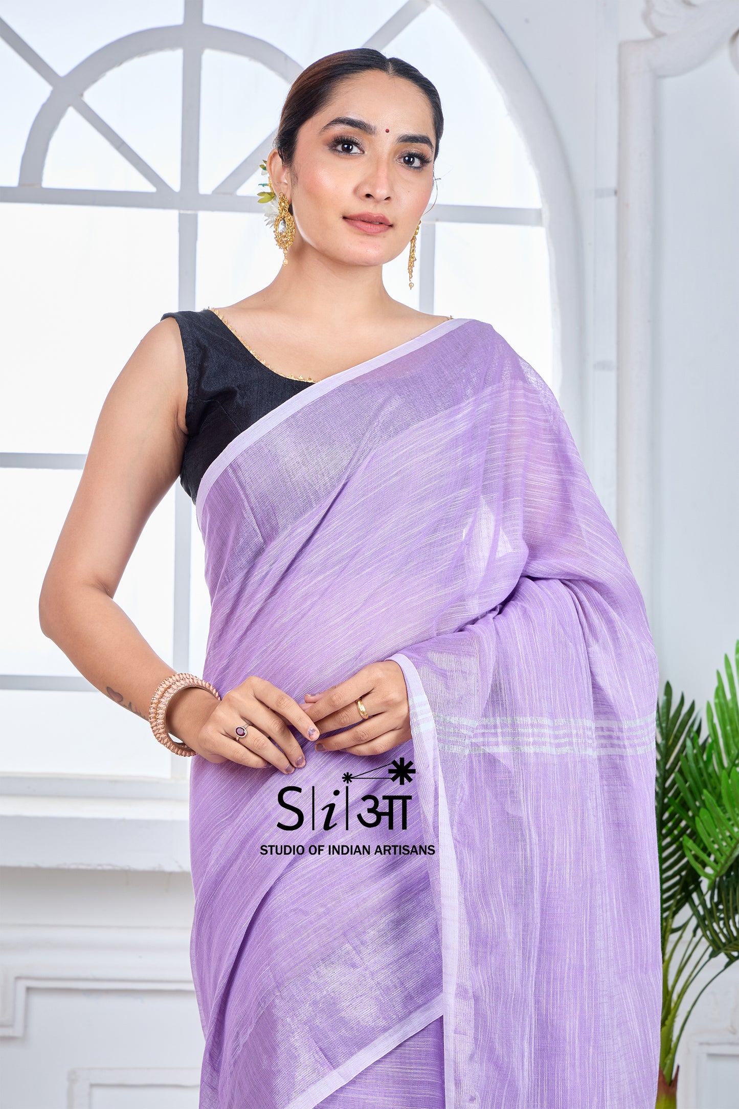 LAVENDER GLOW - KHADI COTTON SAREE