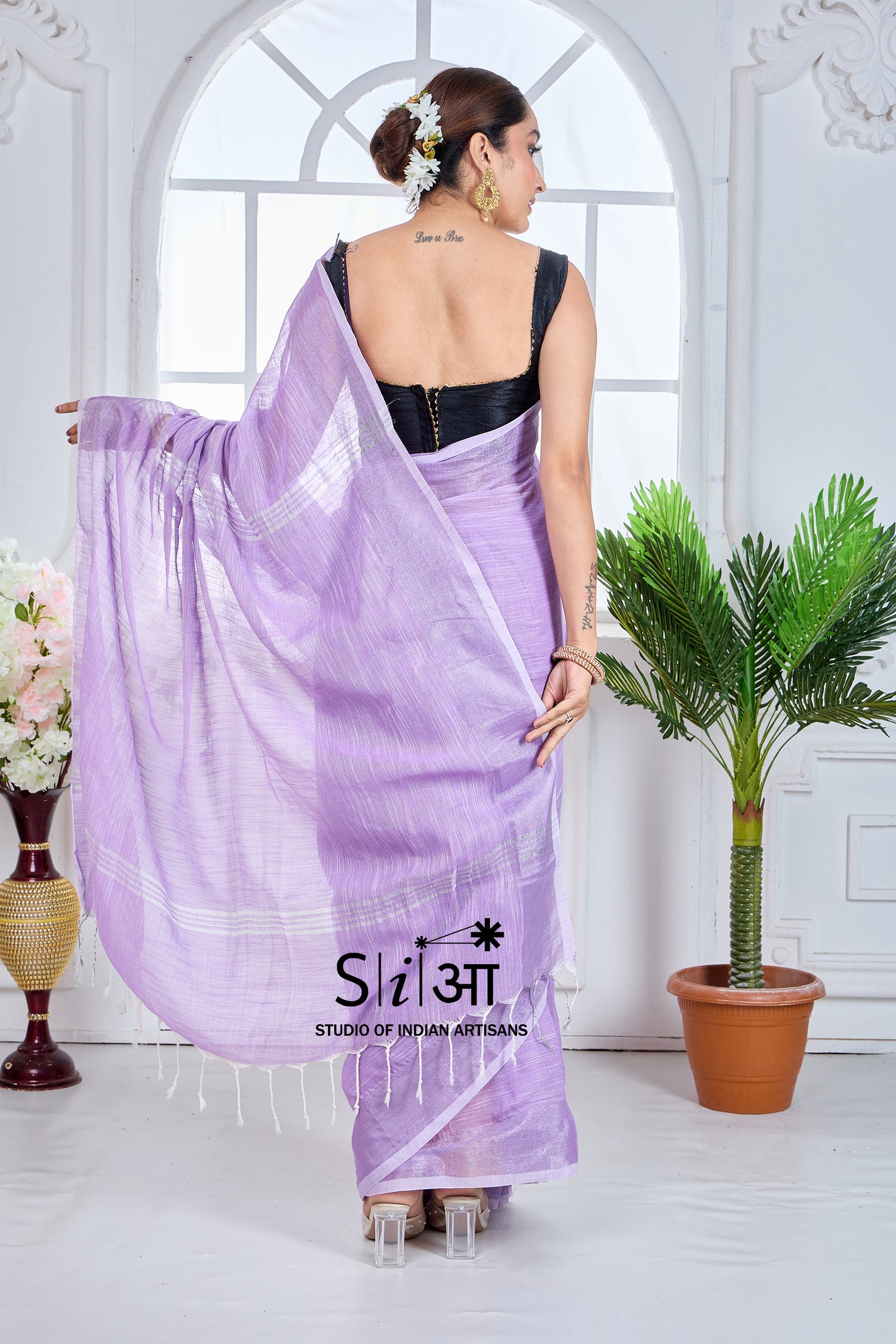 LAVENDER GLOW - KHADI COTTON SAREE