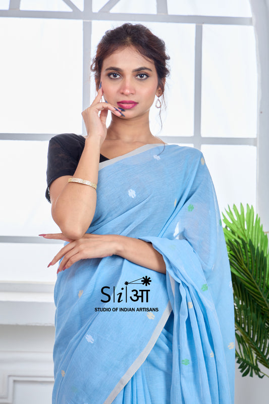 MELODY OF THE SKY- MUL COTTON SAREE