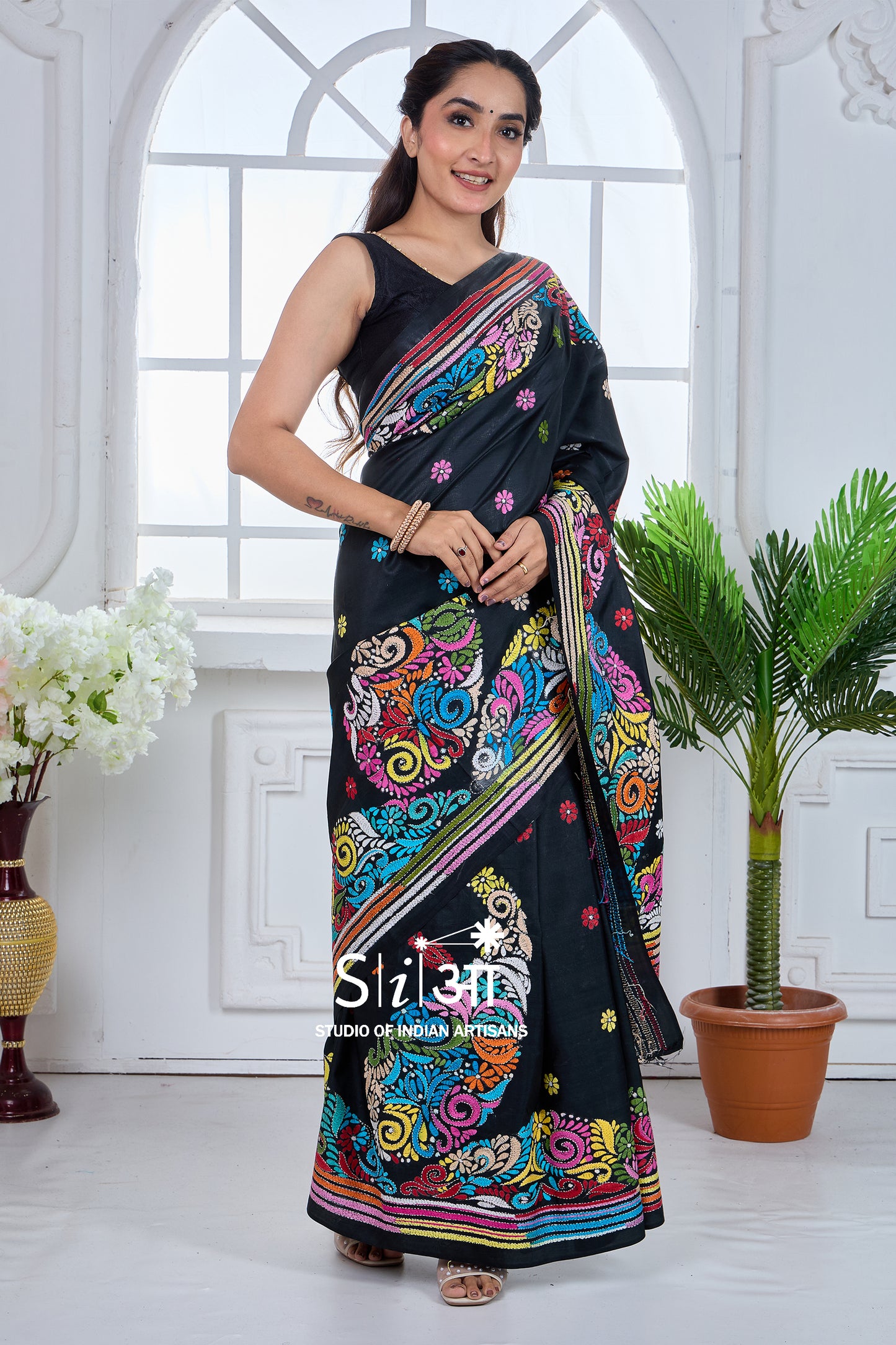 MIDNIGHT CARNIVAL- BANGALORE SILK SAREE