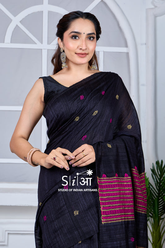 GULABI RAAT - MATKA SILK SAREE