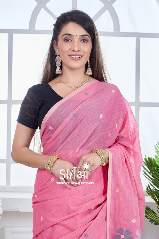 THE CORAL SONG -MUL COTTON SAREE