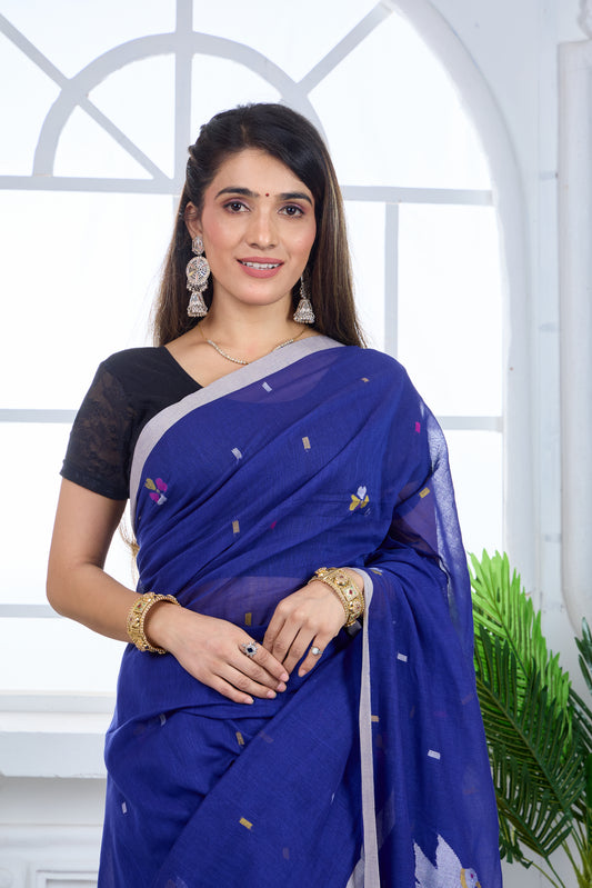BIRDS AT DUSK - MUL COTTON SAREE