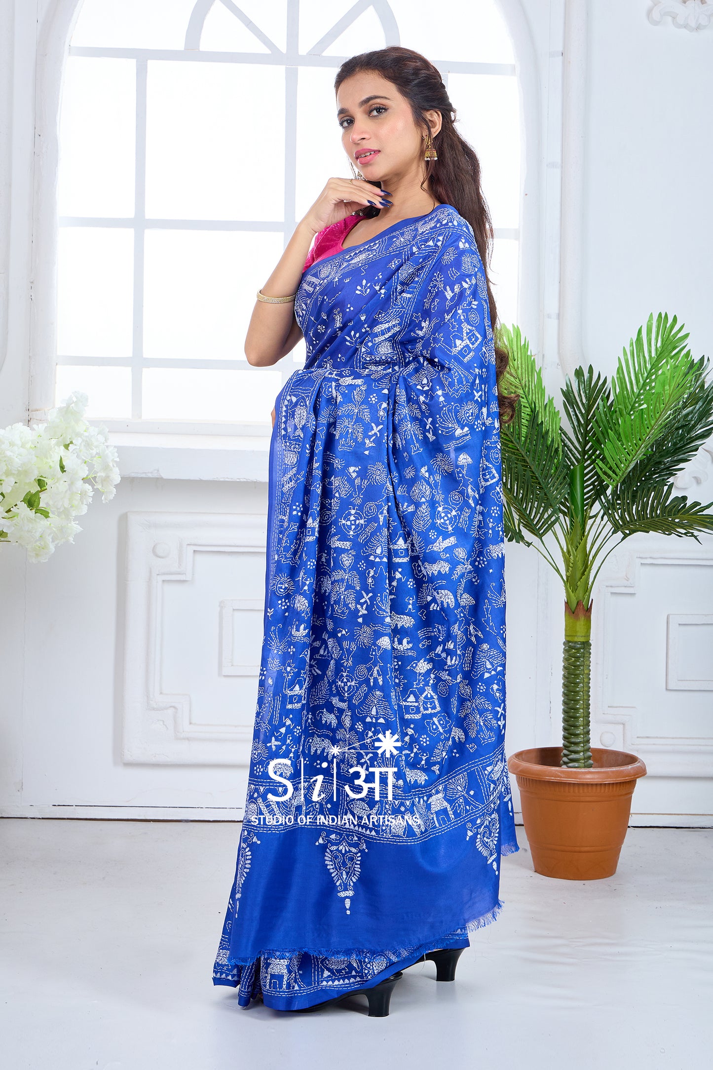 NEEL WORLI - BLENDED BANGALORE SILK SAREE