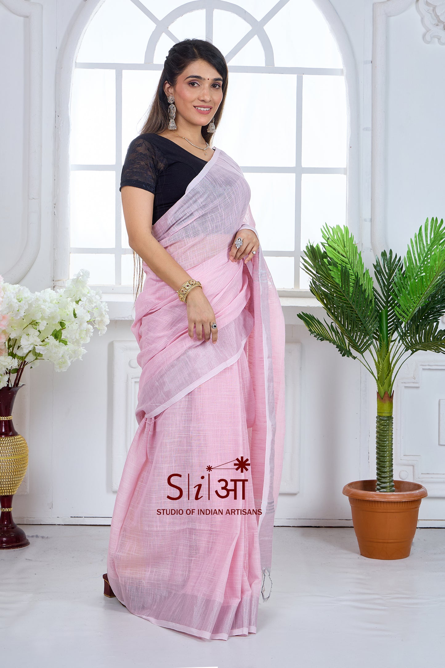 PINK SERENITY - KHADI COTTON SAREE