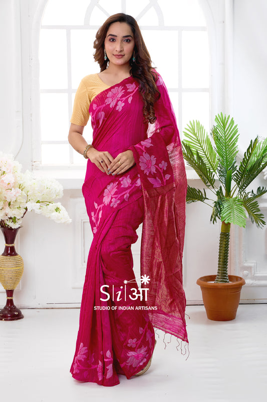 CHAMPA KE GULABI PHOOL- MATKA SILK SAREE
