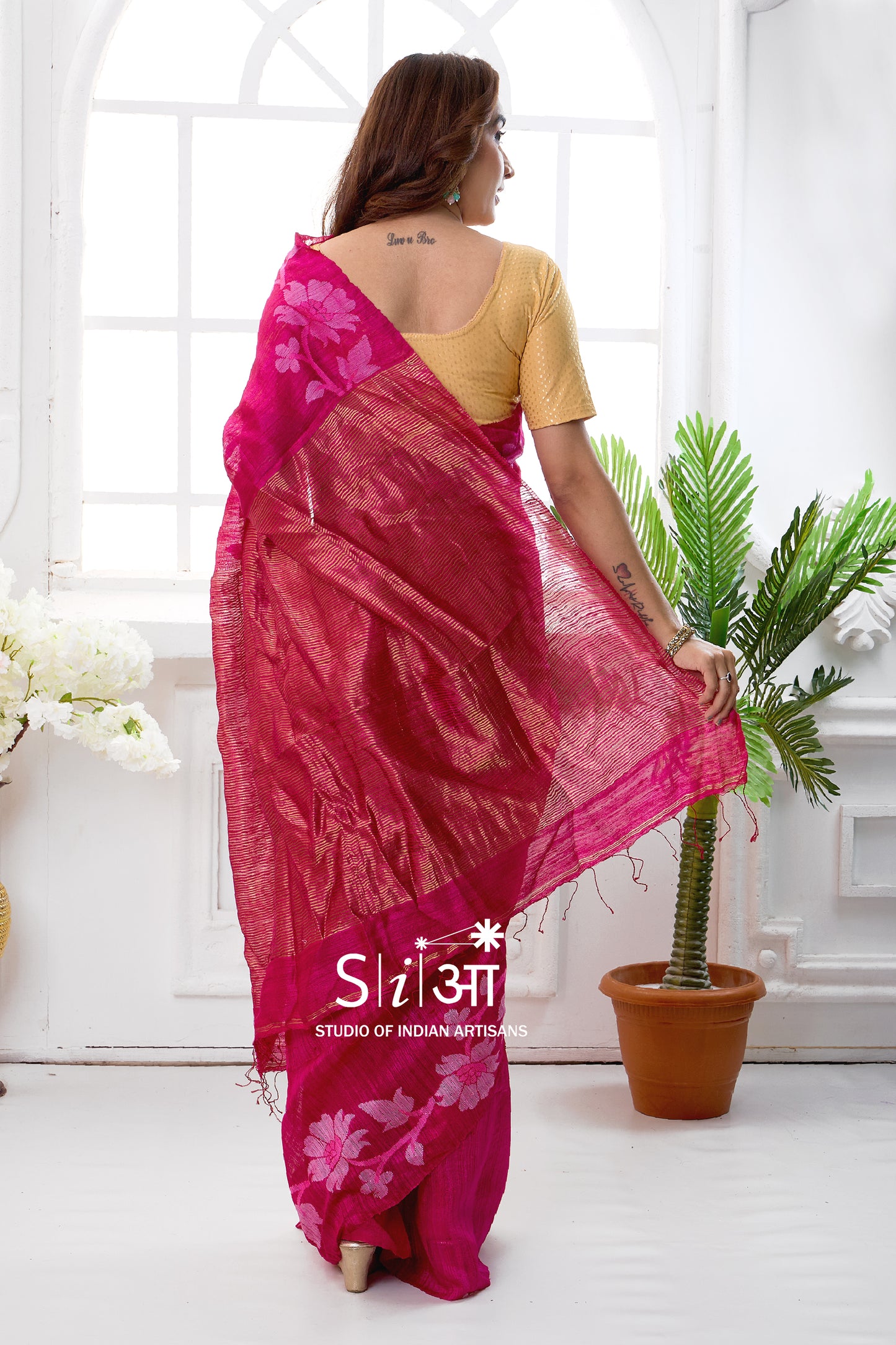 CHAMPA KE GULABI PHOOL- MATKA SILK SAREE