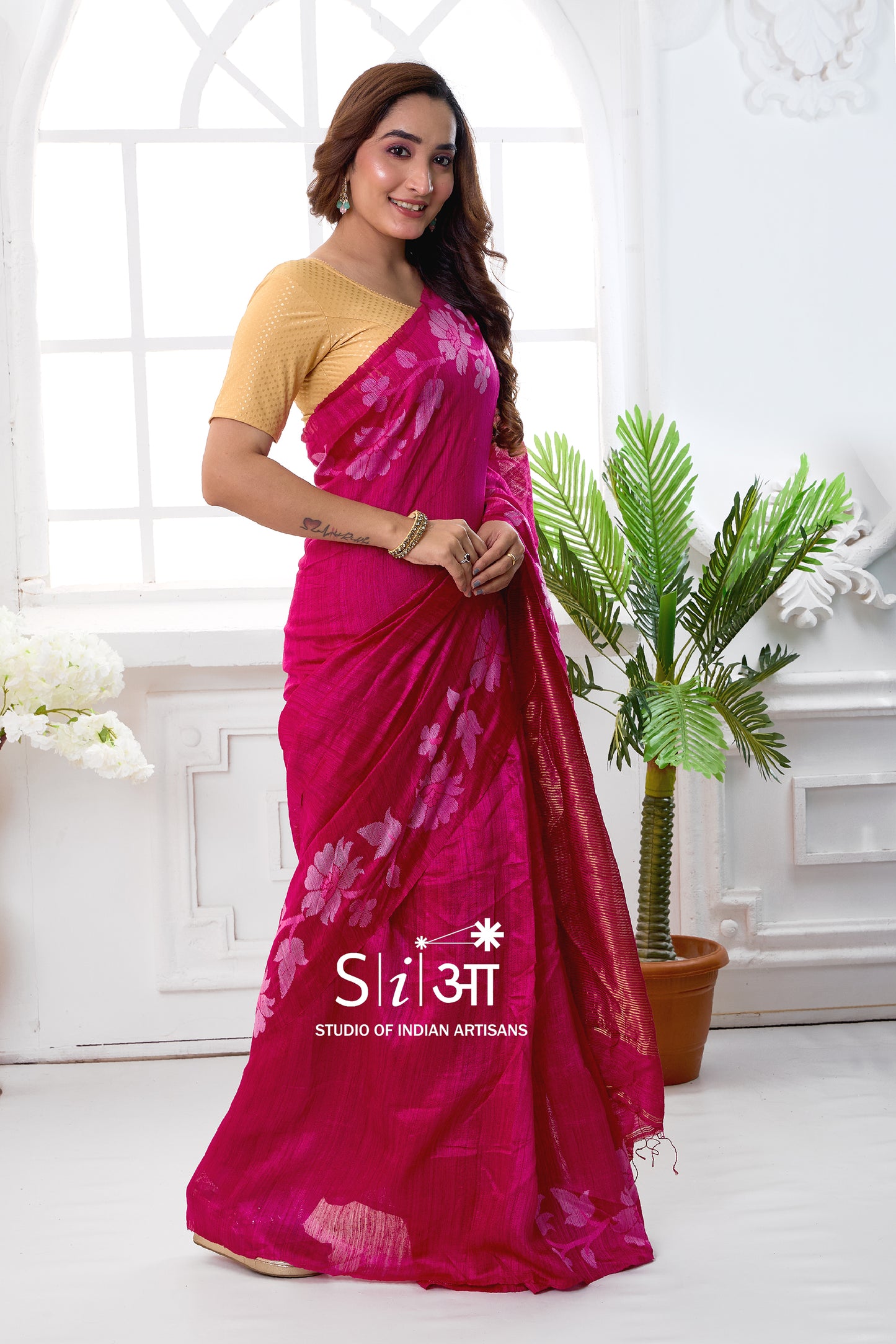 CHAMPA KE GULABI PHOOL- MATKA SILK SAREE