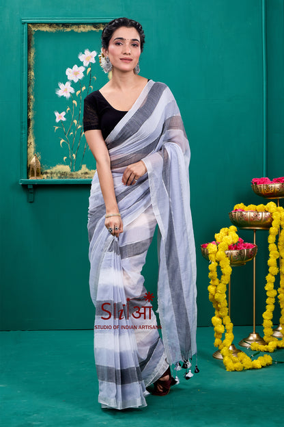 MONOCHROME SYMPHONY- MUL COTTON SAREE