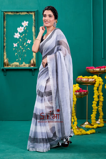 MONOCHROME SYMPHONY- MUL COTTON SAREE