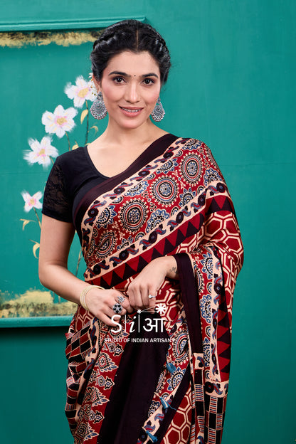 GEOMETRIC BLOCKS- MODAL SILK SAREE