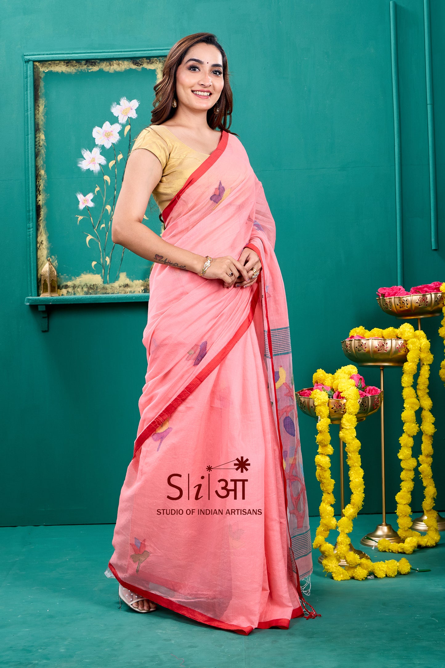 GULABI BAGAAN - MUSLIN SILK SAREE