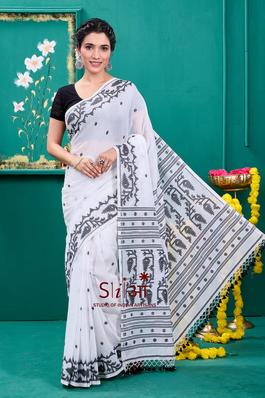 "DHOOP CHAAV- MERCERISED COTTON SAREE  "
