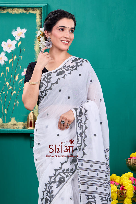 "DHOOP CHAAV- MERCERISED COTTON SAREE  "