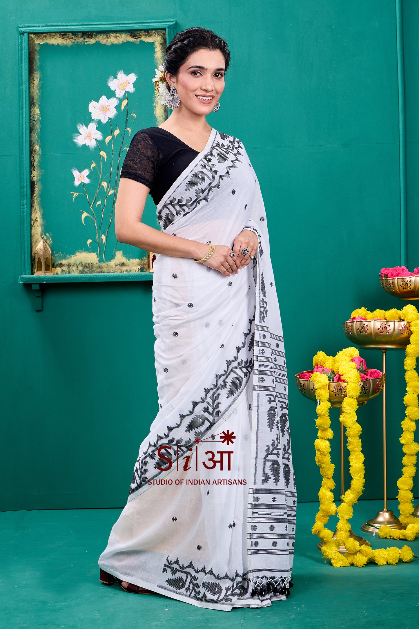 "DHOOP CHAAV- MERCERISED COTTON SAREE  "
