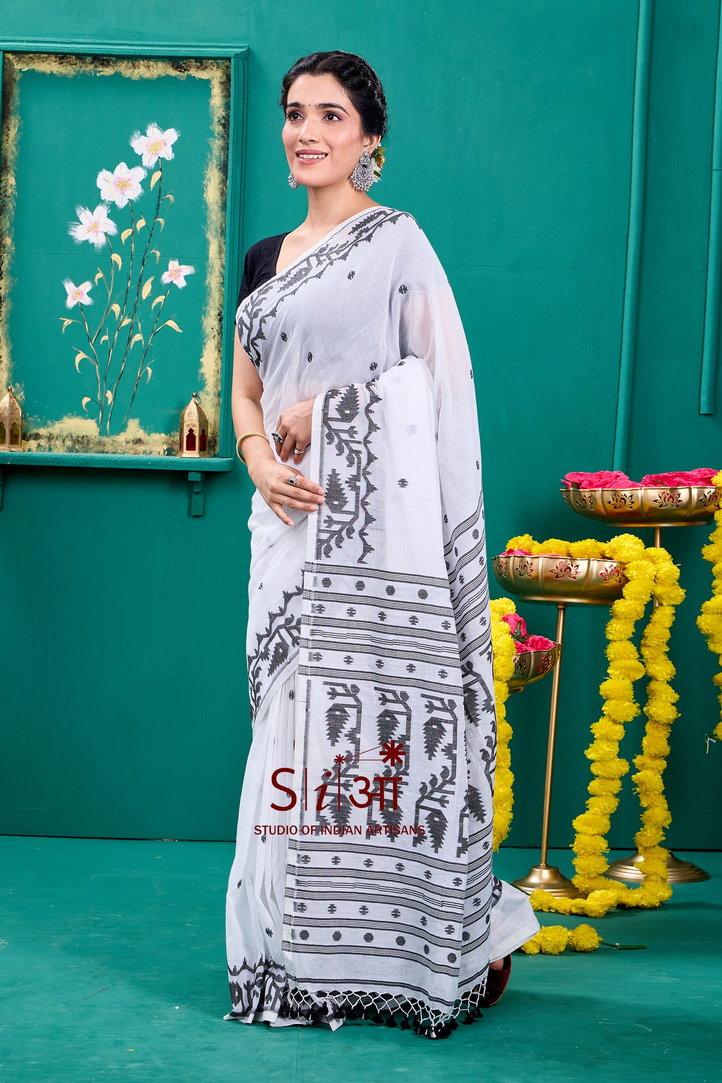 "DHOOP CHAAV- MERCERISED COTTON SAREE  "