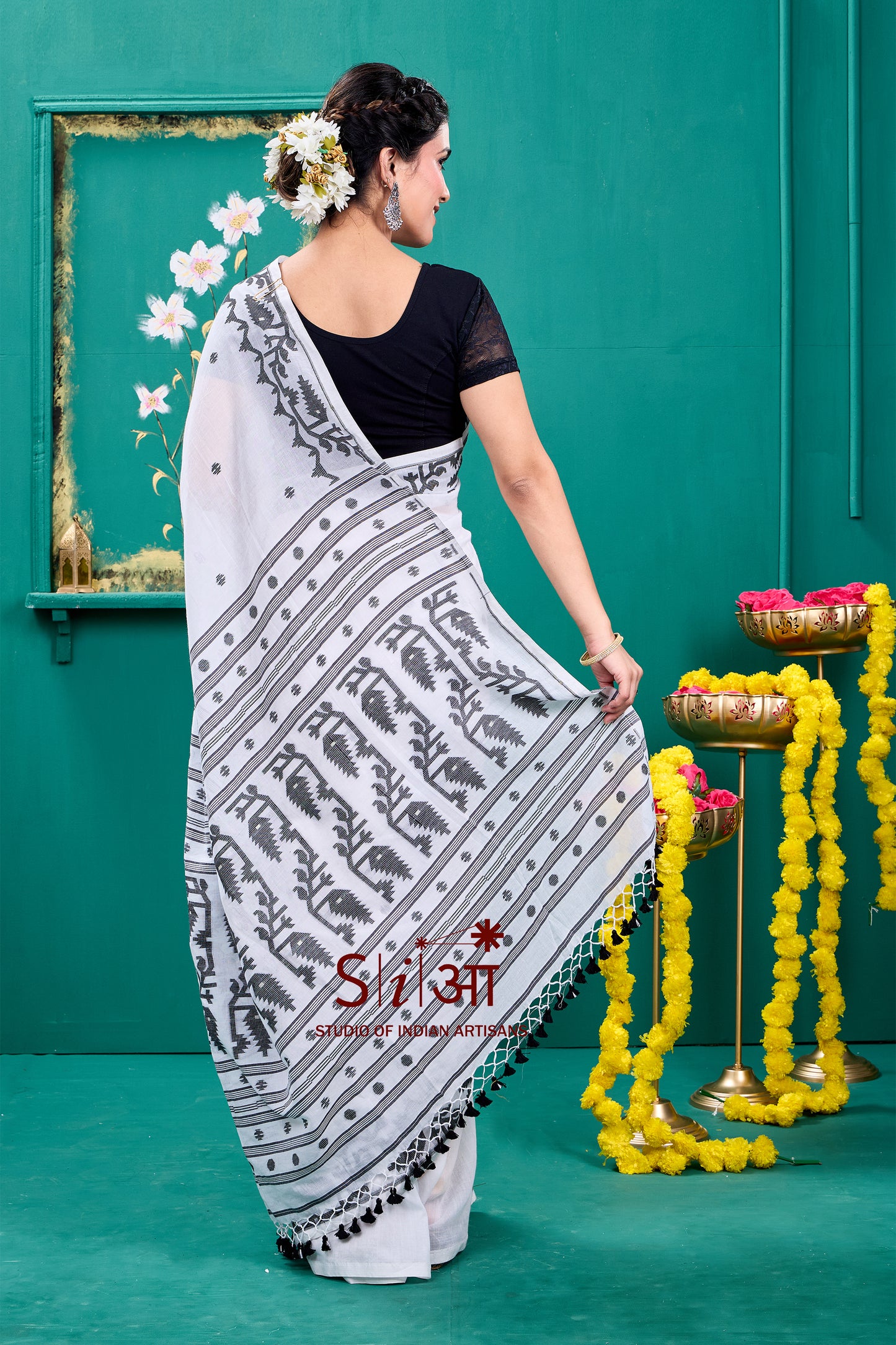 "DHOOP CHAAV- MERCERISED COTTON SAREE  "