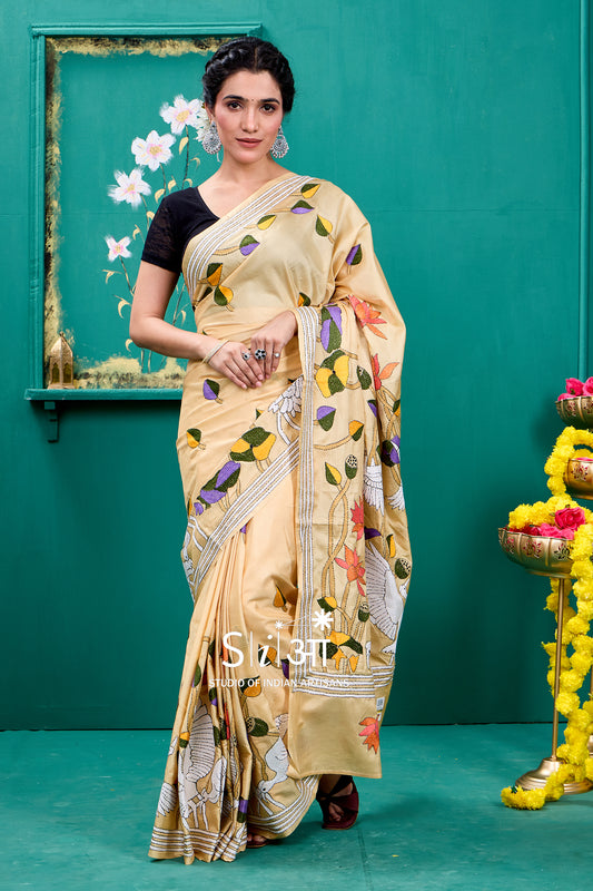 THE GOLDEN GARDEN - BANGALORE SILK SAREE