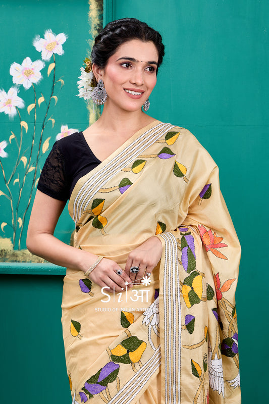 THE GOLDEN GARDEN - BANGALORE SILK SAREE