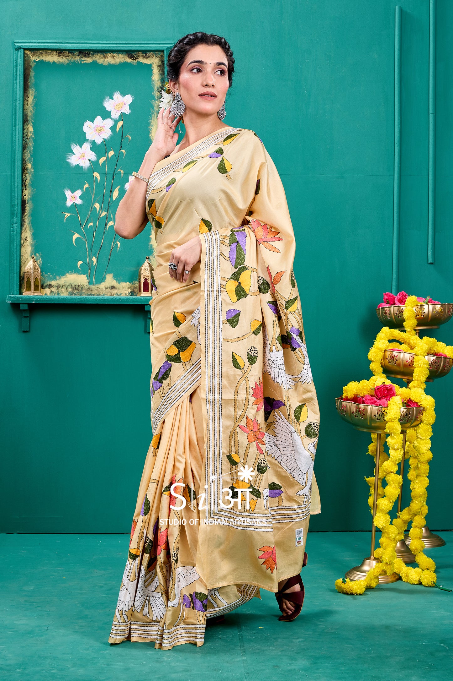 THE GOLDEN GARDEN - BANGALORE SILK SAREE