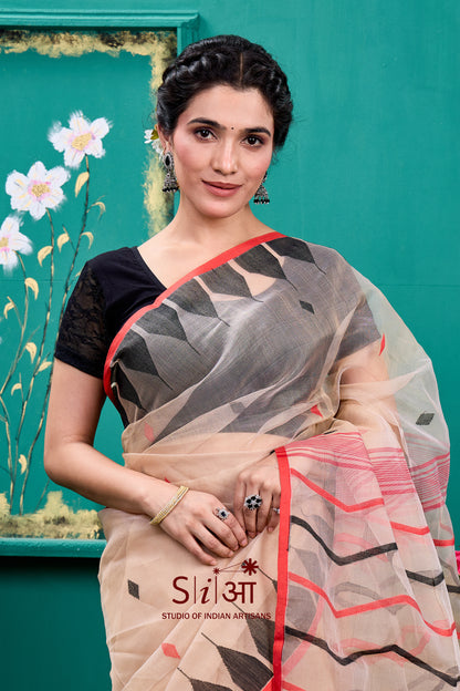 DESERT WAVES- MUSLIN SILK SAREE