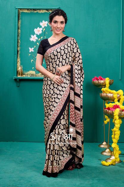 "MANJARI CHAPPA- MODAL SILK SAREE  "