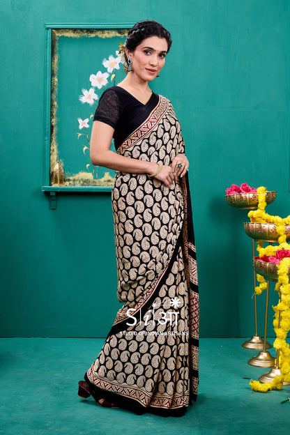 "MANJARI CHAPPA- MODAL SILK SAREE  "