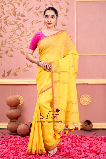 CHANDANI - LINEN SAREE