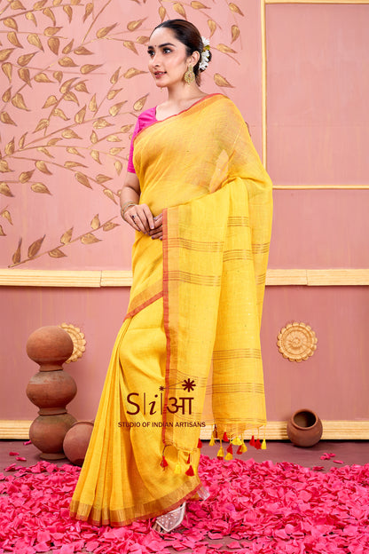 CHANDANI - LINEN SAREE