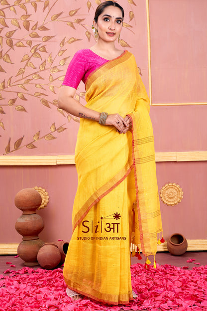 CHANDANI - LINEN SAREE
