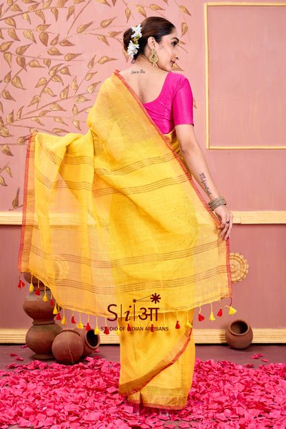 CHANDANI - LINEN SAREE