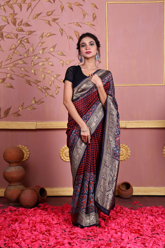 RAJGAJ NAKSHI- DOLA SILK SAREE