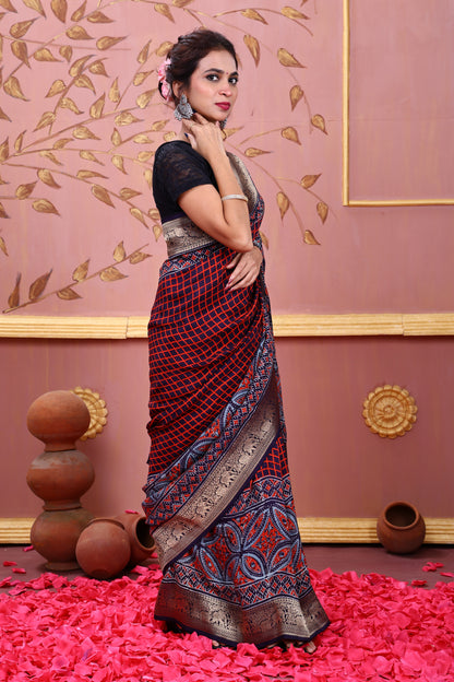 RAJGAJ NAKSHI- DOLA SILK SAREE