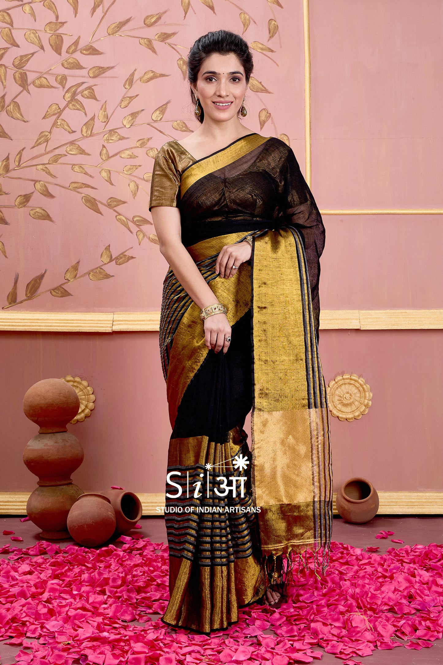 SHAHI RAAT - LINEN SAREE