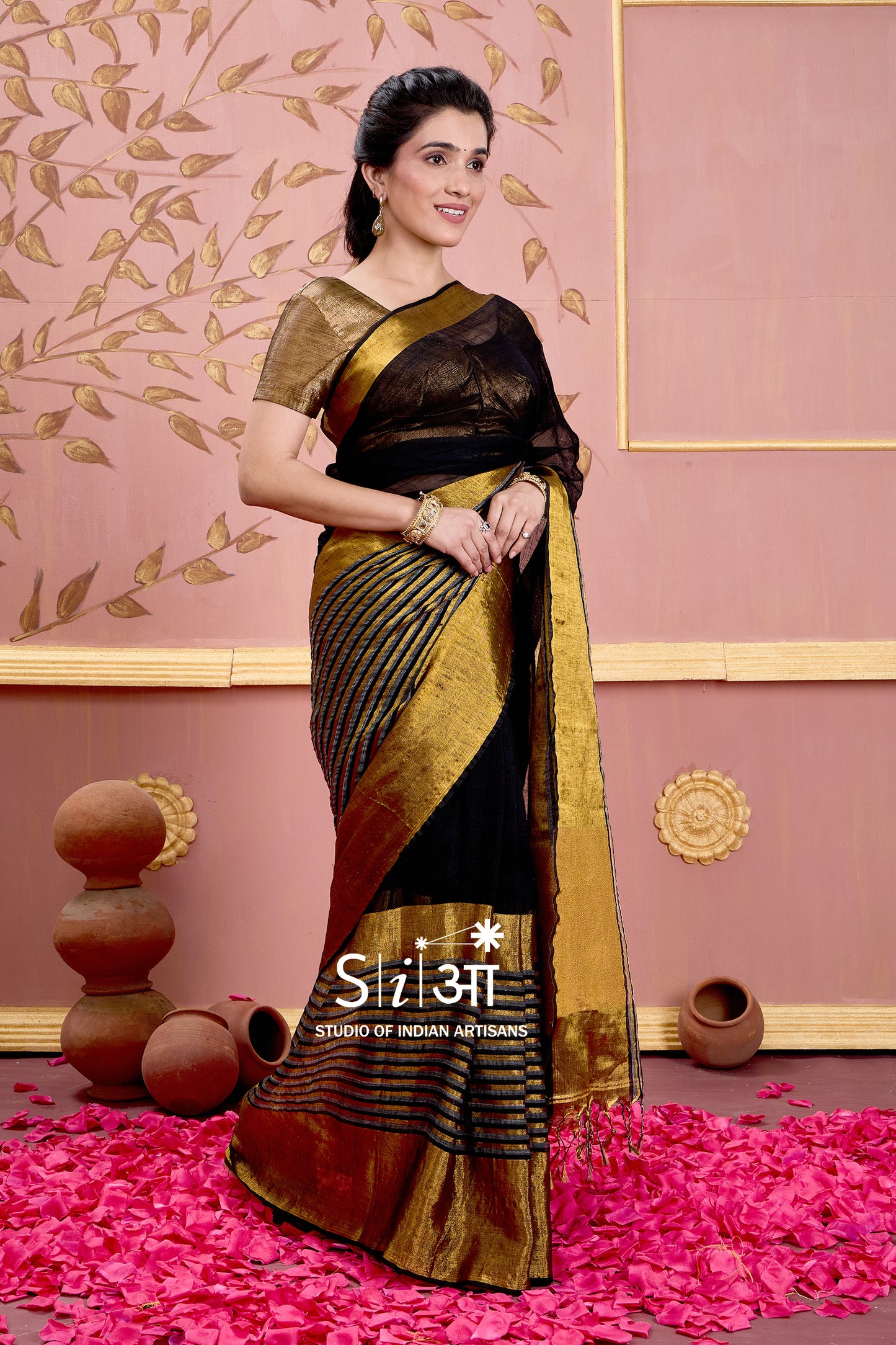 SHAHI RAAT - LINEN SAREE