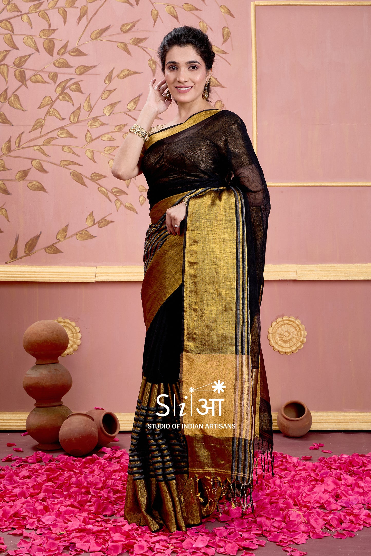SHAHI RAAT - LINEN SAREE