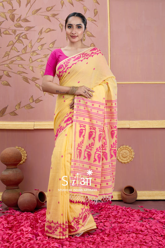 BASANT MEIN GULAL- MERCERISED COTTON SAREE