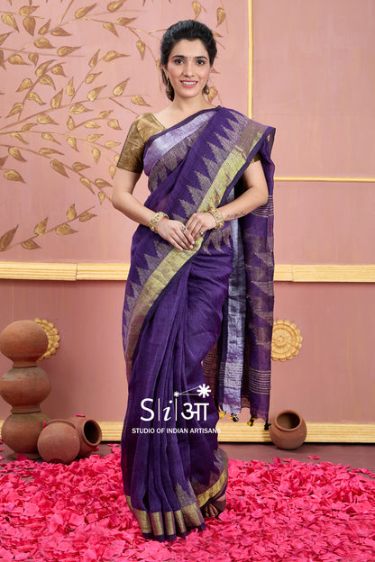JAMUN CHARM - LINEN SAREE