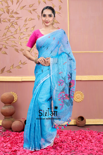 SONGS OF THE SKY- LINEN SAREE