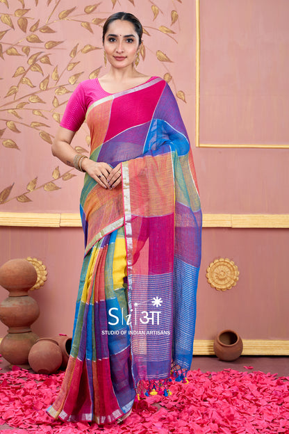 RANG MAHAL - LINEN SAREE