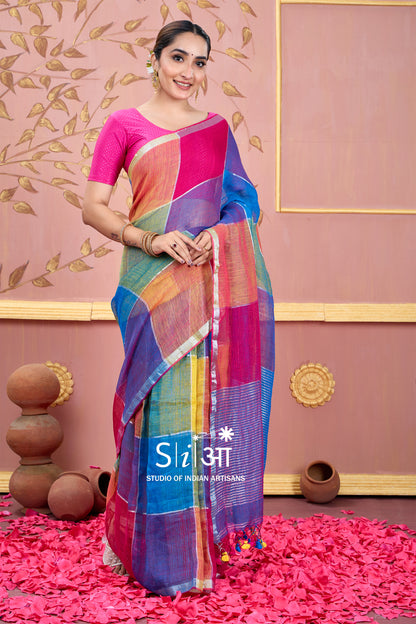 RANG MAHAL - LINEN SAREE