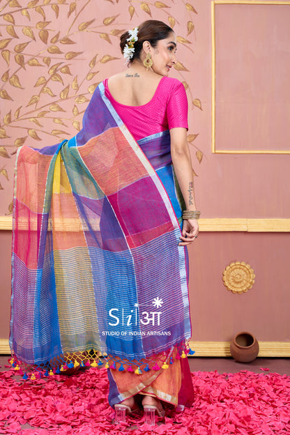 RANG MAHAL - LINEN SAREE