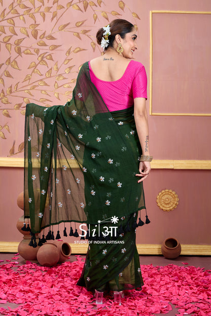 FOREST FLOWERS - MULCOTTON SAREE