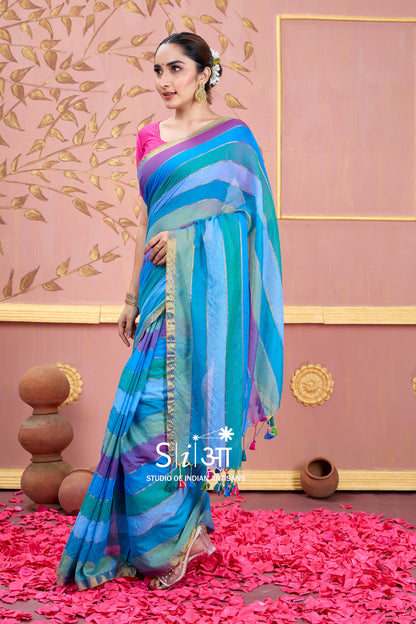 OCEAN SYMPHONY - MUL COTTON SAREE