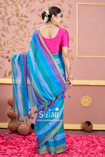 OCEAN SYMPHONY - MUL COTTON SAREE